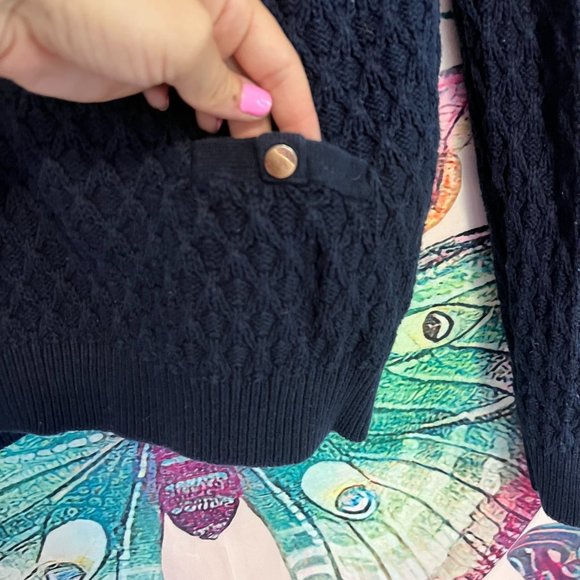 Dark Blue Knit Sweater - Picture 5 of 10